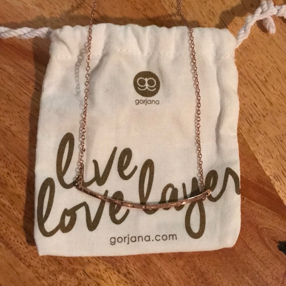 Gorjana Rose Gold Bar Necklace